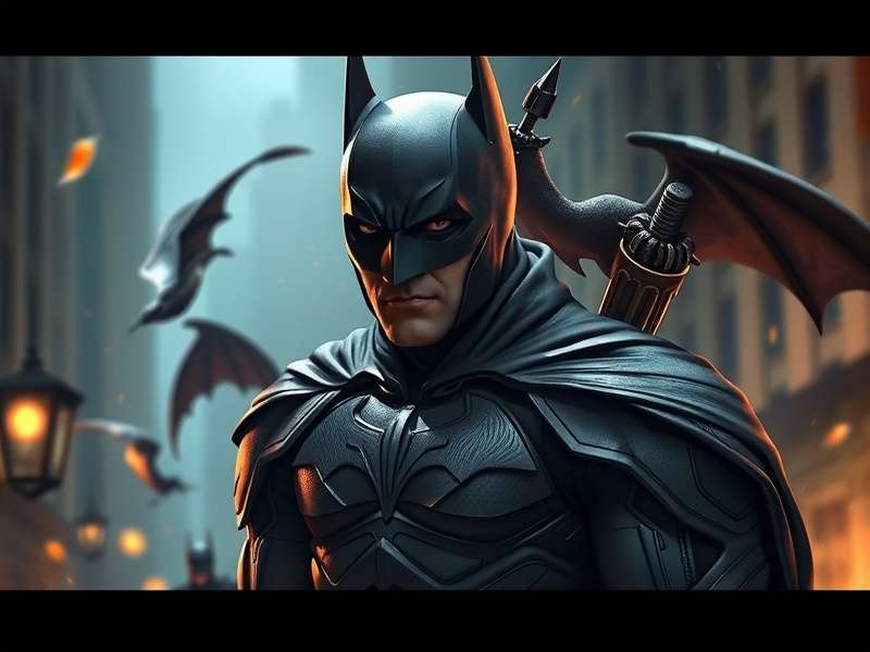 Epic battle between Batman and Bane in the dark streets of Gotham