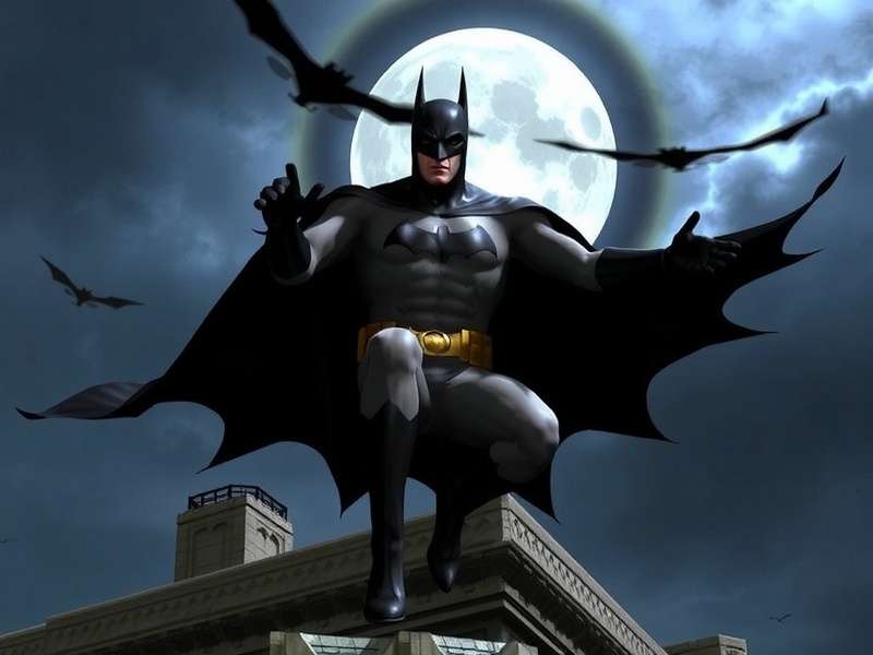Batman Begins GameCube gameplay showing Batman in Gotham City