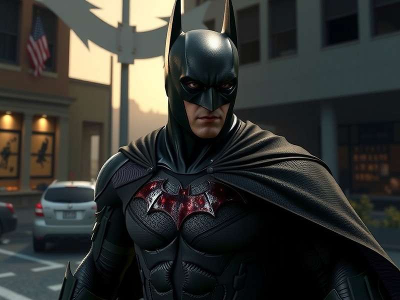 Bane confronting Batman in a dark alley