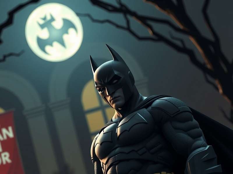 A dramatic collage featuring Bane and Batman facing off, with parody text overlay