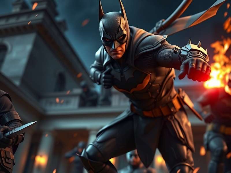 Concept art of Batman in detailed samurai armor