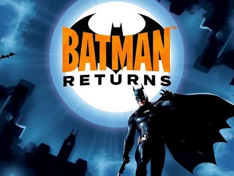 Advance Batman Returns poster featuring only the Bat-symbol on ice