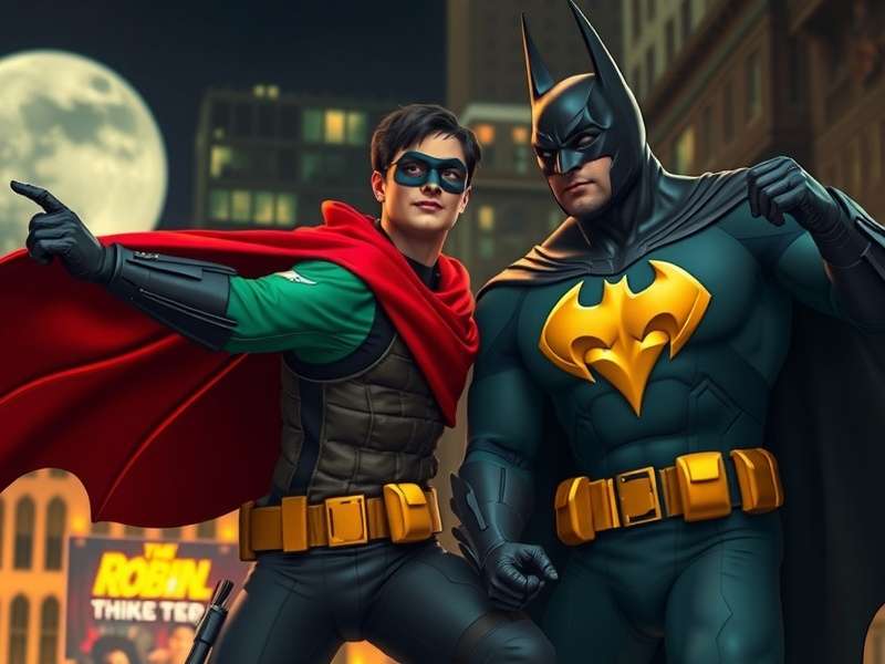 Batman and Robin movie poster showcasing Batman and Robin in dynamic poses