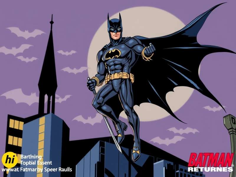 Batman Returns SNES Gameplay Screenshot - Batman fighting enemies in Gotham City