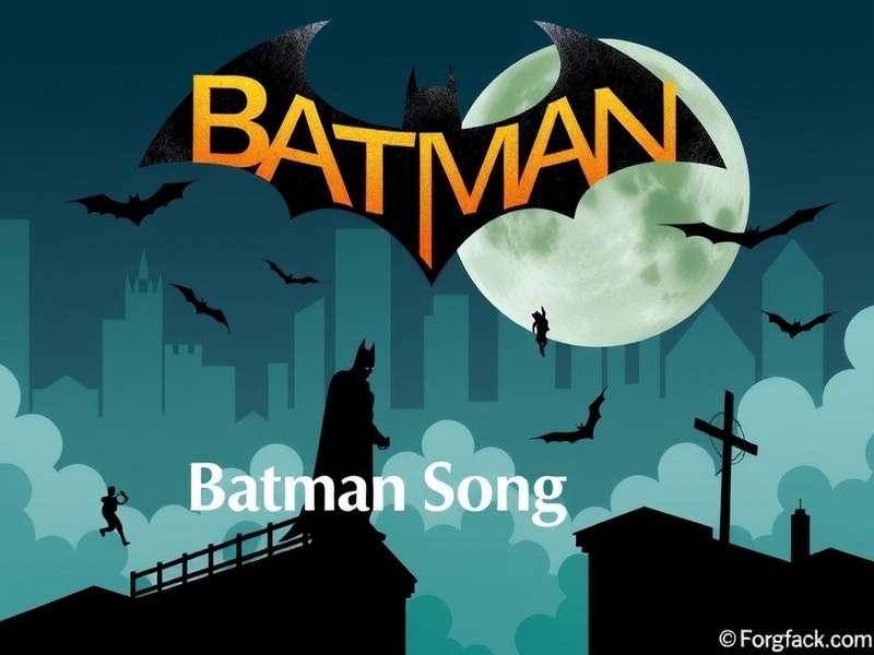 Batman Theme Song Album Cover featuring the Dark Knight