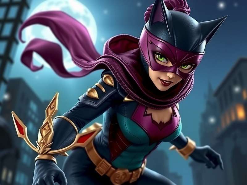 Batman, Catwoman, and a Ninja silhouette in a stealth pose