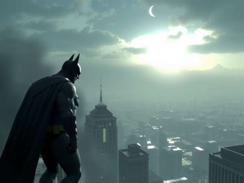 Close-up of Batman's utility belt with Batarang and gadgets