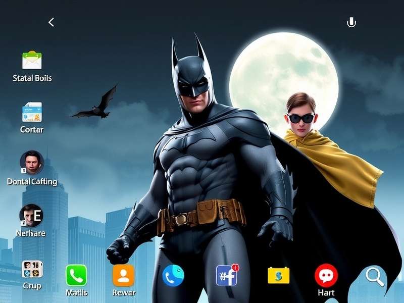 Batman and Robin standing together in Gotham City, ready for action