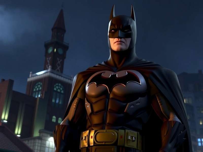 The main cast of Batman Begins in a dramatic posed shot