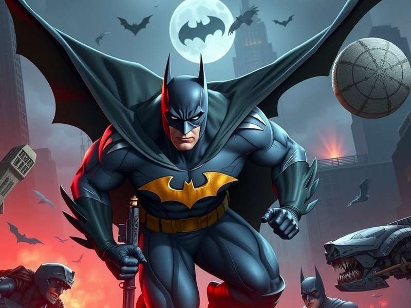 Batman comic book cover collage