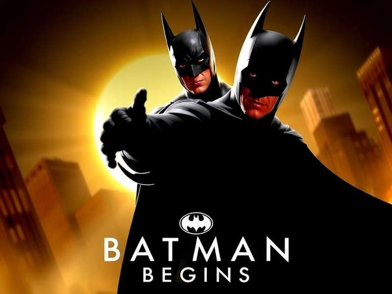 Batman Begins 2005 Cast behind the scenes laughing on set