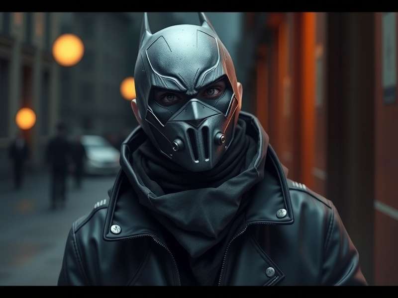 Close-up detailed view of Bane's mask from The Dark Knight Rises movie