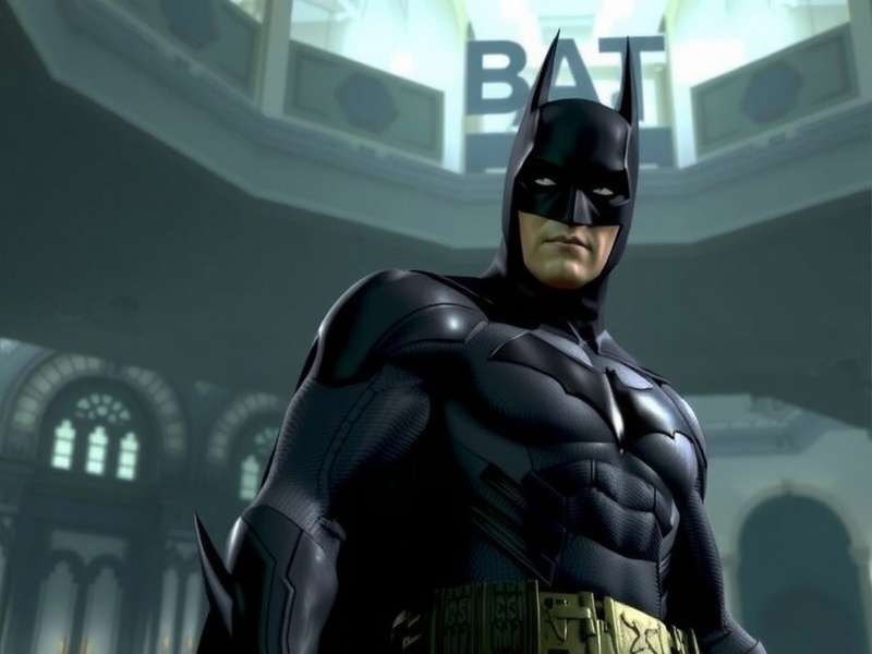 Batman Begins PS2 Gameplay Scene showcasing Batman in stealth mode