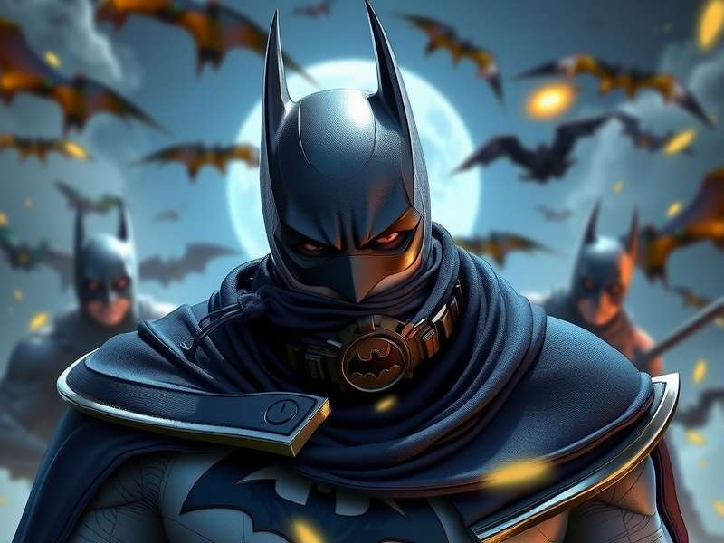 Batman Ninja movie poster featuring Batman in samurai armor and the cast of characters