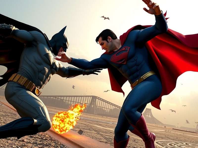 Close-up of Batman's armoured fist gripping Kryptonite spear