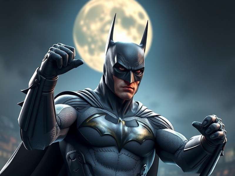 Batman and Bane in the arms out pose from The Dark Knight Rises