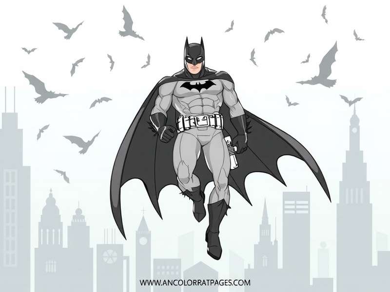 Batman coloring pages collection showing various characters and scenes
