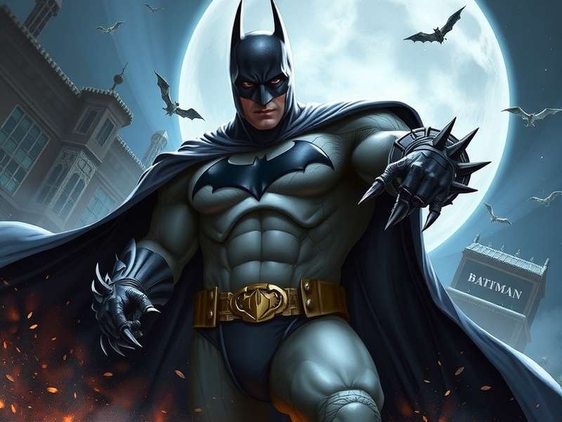 Detailed anatomical breakdown of Batman's musculature for drawing