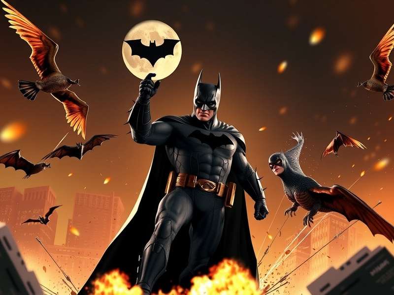 Gothic cityscape with a dark, festive mood