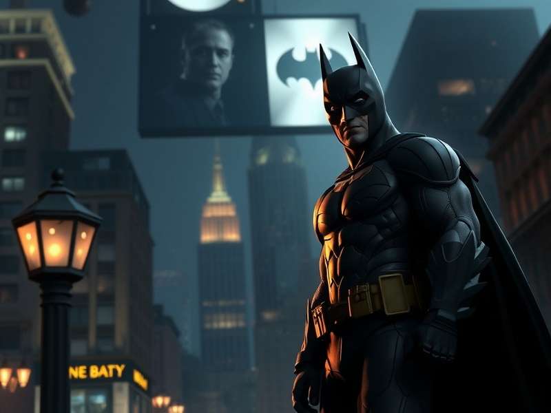 Batman Begins streaming poster with Christian Bale as Batman