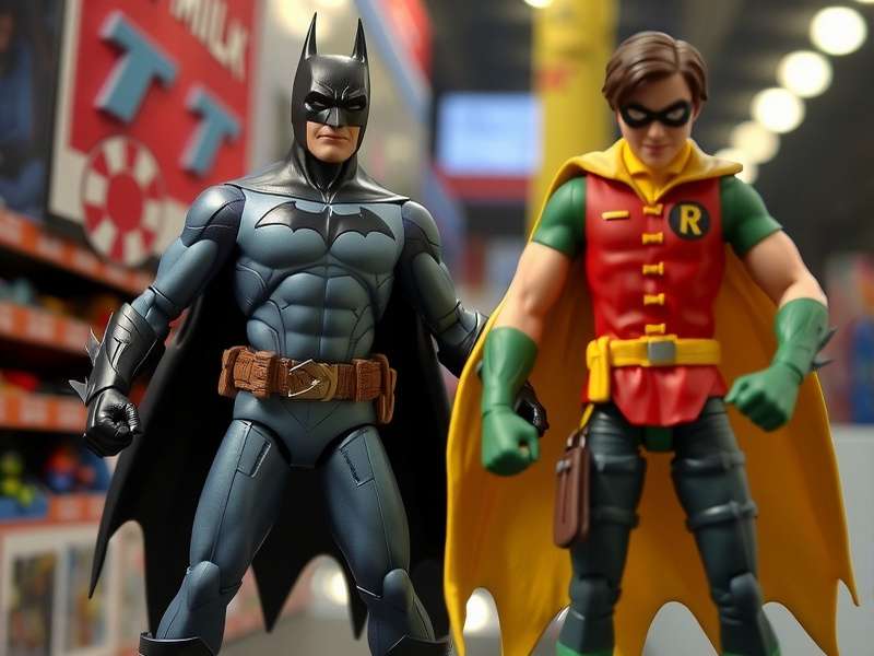 Batman and Robin action figures in dynamic poses