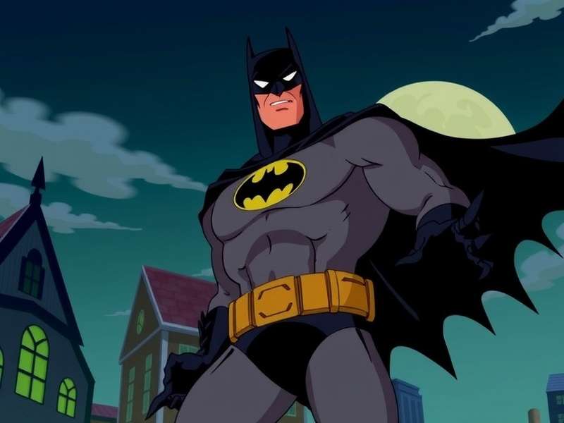 Silhouette of Batman against a dark skyline