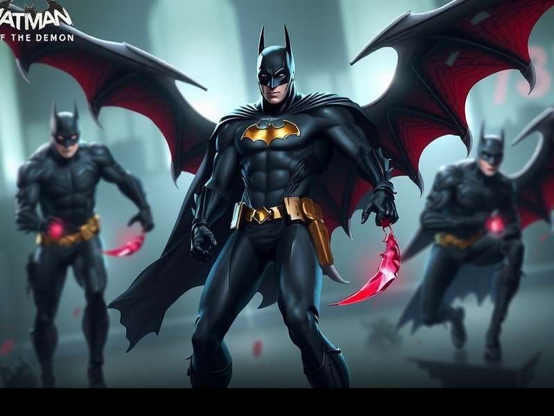 Batman facing Ra's al Ghul in the burning League of Shadows temple
