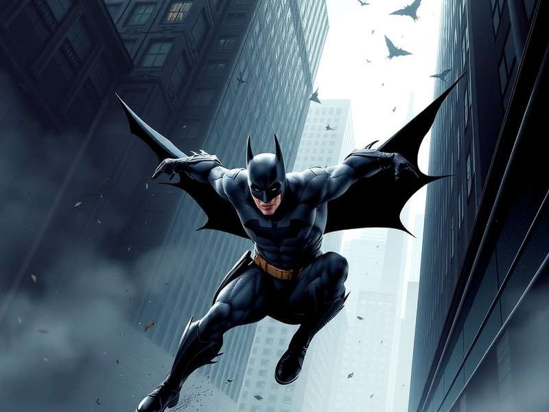 Batman theme sheet music and vinyl record on dark background