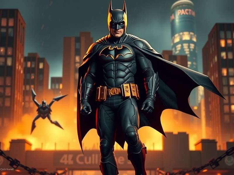 A comprehensive showcase of the iconic Batman Costume across different eras, featuring the classic grey Batsuit, the armoured Dark Knight suit, and tactical gear.