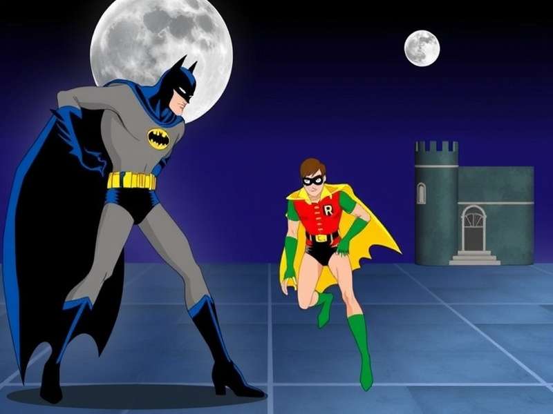 Batman And Robin 1966 — Adam West and Burt Ward as the Caped Crusaders in the iconic 1966 TV series