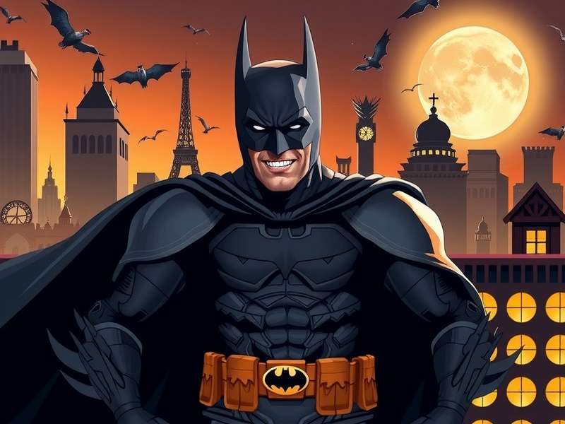 Original Batman silhouette against the night sky symbolizing justice and mystery