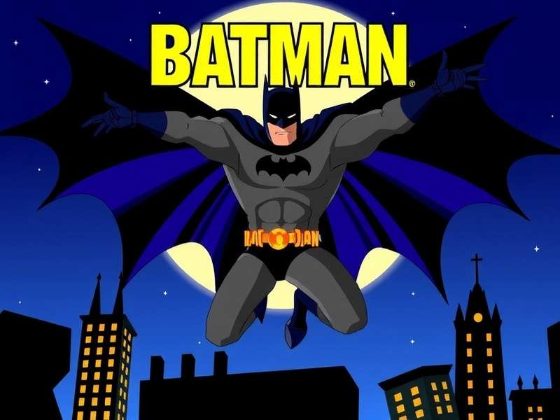 Batman Animated Series Theme Song — Dark knight silhouette with Gotham skyline