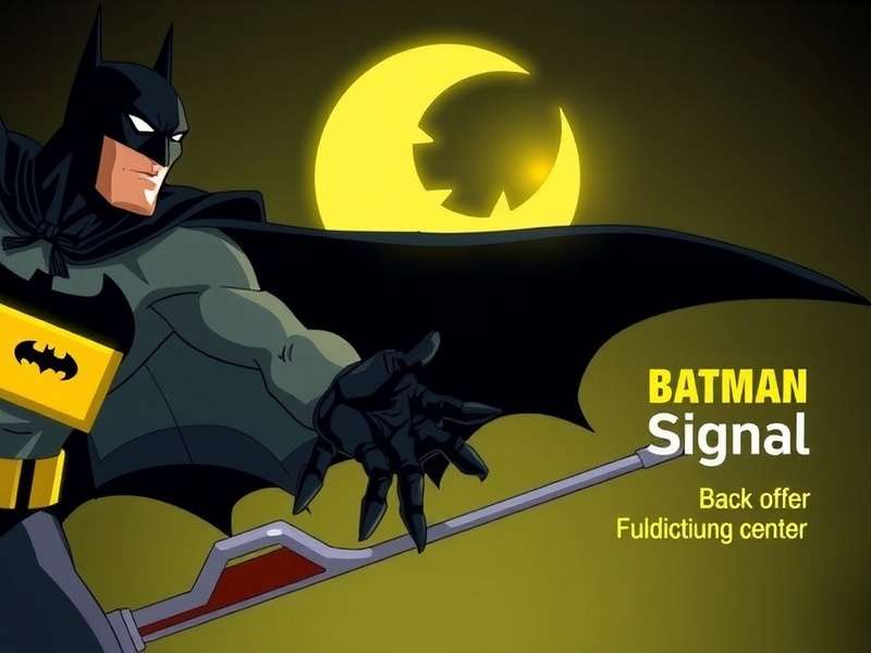 Batman Signal illuminating the dark Gotham skyline — a symbol of hope and justice.